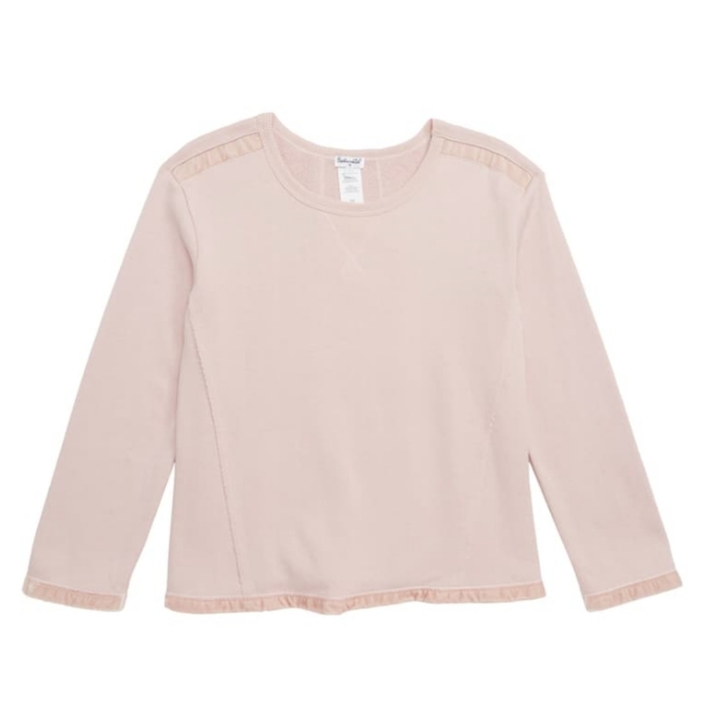 Splendid velvet trim pullover